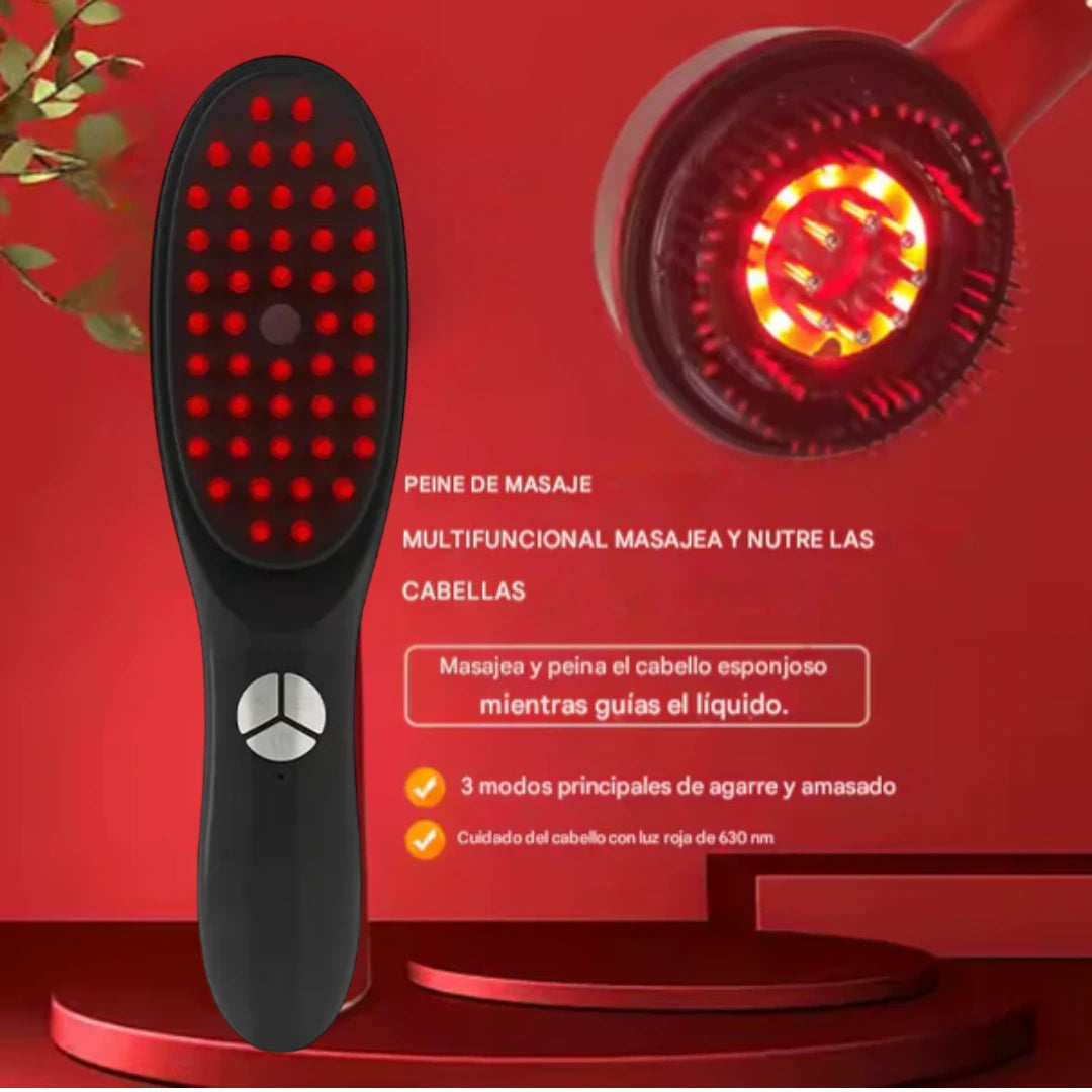 Peine Electrico Masajeador Luz Led- Estimulante de crecimiento🌟🌟